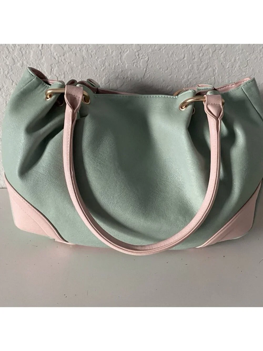 Juicy‎ Couture Royal To Juicy Satchel Bag In Frosty Green Pink W/Charm VIRAL NEW